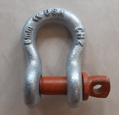 Columbus McKinnon M647G – Shackle- Screw Pin -Galvanized -Size 5/16″ WLL 1 ton