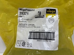 Viega 1-1/2″ x 1-1/2″ x 1″ MegaPressG #25371 Carbon Steel Tee P1 x P2 x P3