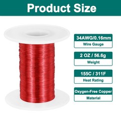 34 AWG Magnet Wire 2 oz Magnetic Coil Wire 155C(311F)