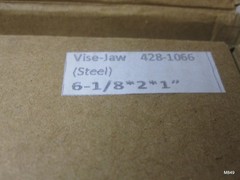 1 Set Colton Flat Gibraltar Steel Vise Jaws for 6″ Vises, 6-1/8″ L x 2″ H x 1″ W