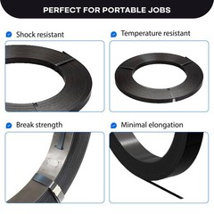 1/2″ x .020″ x 300′ Steel Strapping Coil (1100 Lbs Break Strength) in Self-Di…