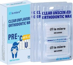 LA MIERE 8 Boxes Pre-Cut Food Grade Dental Wax Orthodontic Wax Unscented MED089