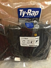 Thomas & Betts Ty-Rap TYB2315MX 7″ 18lb UV Black 1,000/bag