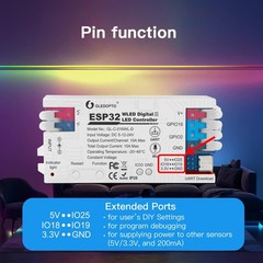 ESP32 WLED LED Strip Light Controller 15A Fuse Music Mic DIY Dynamic Lighting…