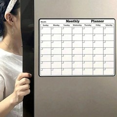 Magnetic Dry Erase Monthly Calendar Whiteboard Planner for Fridge Refrigerator