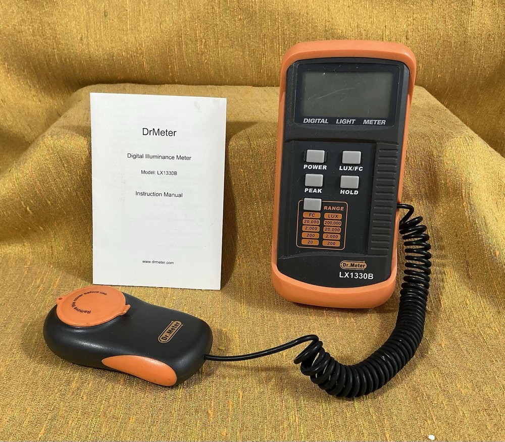 Dr. Meter LX1330B Digital Lux Meter 0.1-200,000 Works – Tested