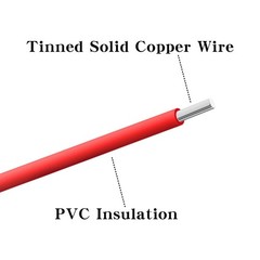 24 Gauge PVC 1007 Solid Electric Wire Red and Black Each 100 ft 24 AWG 1007 Hook