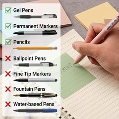Water-Resistant Self-Adhesive Transparent Notes | 600 Sheets, 3″ x 3″ Size
