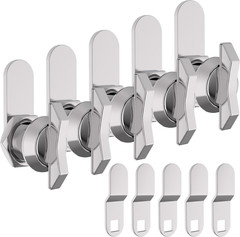 5/8 Inch Thumb Operated Offset Cam Lock, 5Pcs Keyless Compartment for RV, Cabine