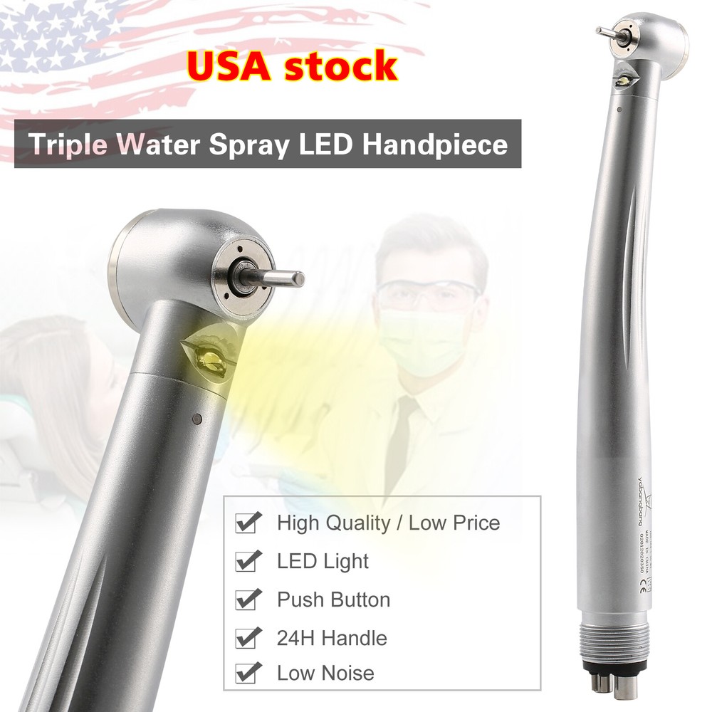 NSK Style Dental LED High Speed Handpiece 3 Spray E-generator 2 Holes / 4 Holes