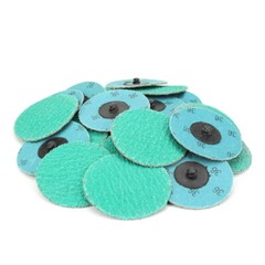 25 Pack – 3″ 36 Grit Zirconia+Grind Aid Quick Change Sanding Discs Type R Roloc