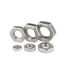 M2M3M4M5M6M8M10M12M14M16M18M20M22M30 HEXAGON THIN HALF LOCK NUTS STAINLESS STEEL