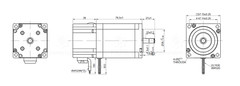 STEPPERONLINE Nema 23 Φ8mm 2Nm Stepper Motor 283oz.in with Electromagnetic Brake