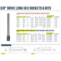 Wright Tool 32L-10MM 3/8″ Drive Long Hex Bit Socket With Bit Metric 10 mm