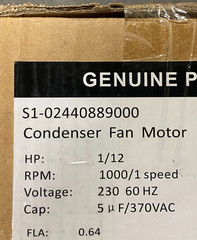 York S1-02440889000 Condenser Fan Motor 230V 1/12HP 1000RPM