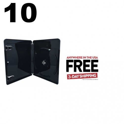 10 Replacement Cases compatible with Black Playstation 3 Blu-ray 14mm **1-3 DAYS