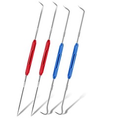 Litoexpe Double Pointed Scriber 4 Pcs, Metal Scribe Tool Hook 9.25 Inch Blue