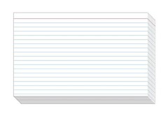 Ruled Index Cards, Heavyweight Thick 100lb Cover, 5 x 8, White, 100 per Pack