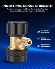 R134a Adjustable Quick Coupler Set H/L Pressure w/1/4″ Male Flare for AC Service