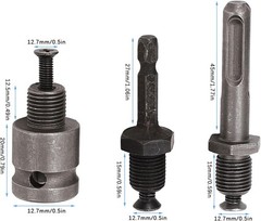 Metal Heavy Duty 1/2-20UNF 13mm Keyless Drill Chuck Hex Shank/SDS/Square Adaptor
