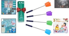 Versatile 4-Small Silicone Mixer Paddles for Stunning Paint & Resin Projects