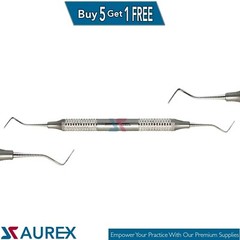 Offset Enamel Hatchet Chisel Double-Ended Dental Instrument