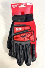 NWT – Milwaukee Demolition Impact Wrecking Gloves Black/Red, Large, 48-73-8552