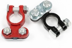 2Pcs Automotive Battery Terminal Clamps, Corrosion Resistant Positive Negative C