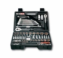 METRINCH MET-0076 Combination set 1/2″ 3/8″ 1/4″ 76pcs Ratchet Box Wrench Socket