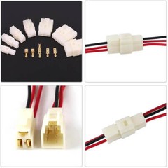 2 3 4 6 8 Pin Plug Cable 6.3mm Male Female Terminal Electrical Wire Connectors