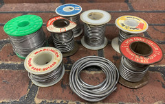 VINTAGE Solder Spools Tin Lead Mixed Lot over 4 pounds