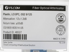 FS.Com 48527, Fiber Optical Attenuator 12dB, 4 Pack