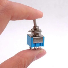 10Pcs DPDT Mini Toggle Switch 6-Pin 2 Position ON/ON Miniature Toggle Switches 6