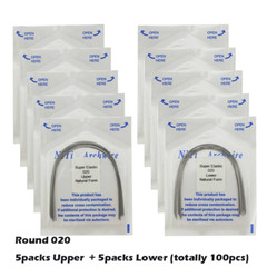 100PCS Dental Orthodontic Niti Arch Wire Natural Form Arches Round Rectangular
