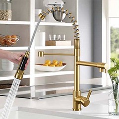Soap Dispenser for Kitchen Sink Brushed Gold, Built in Stainless Steel Kitchen