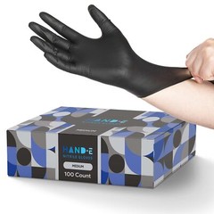 Black Nitrile Disposable Gloves Medium 100 Count – BBQ Tattoo Hair Dye Cookin…