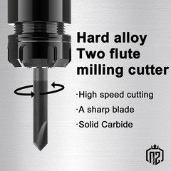 10PCS 90 Degree 2 flute 1/8″ x 1-1/2″ Solid Carbide Chamfer Mills – AlTiN Coated