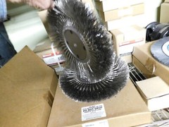 Anderson 12″x 2″ w/ 5/8” arbor Standard Twist Knot Wheel #13134 .016SS Wire