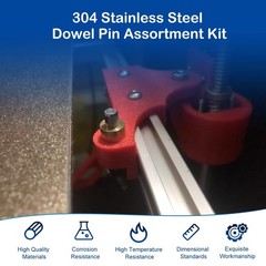 150 Pcs 304 Stainless Steel Dowel Pins Kit 20 Sizes M2 M3 M4 M5 Shelf Pegs Rod