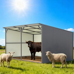 New 20×12 Ft Metal Livestock Shelter Run-in Shed for Cattle Horse Goat Free Ship