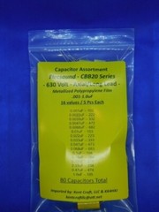 Elecsound – CBB20 – Axial Film Capacitor Assortment – 630V 0.001-1.0uF – 80 Pcs