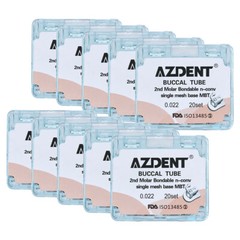 Dental Orthodontic Buccal Tube 2nd Molar MBT 0.22 Split Bonding Non-Conv U1 L1