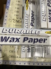 9 PACK Durable Value Waxed Paper / 75-sq. ft. roll / (12”x25yds) Each, Made USA