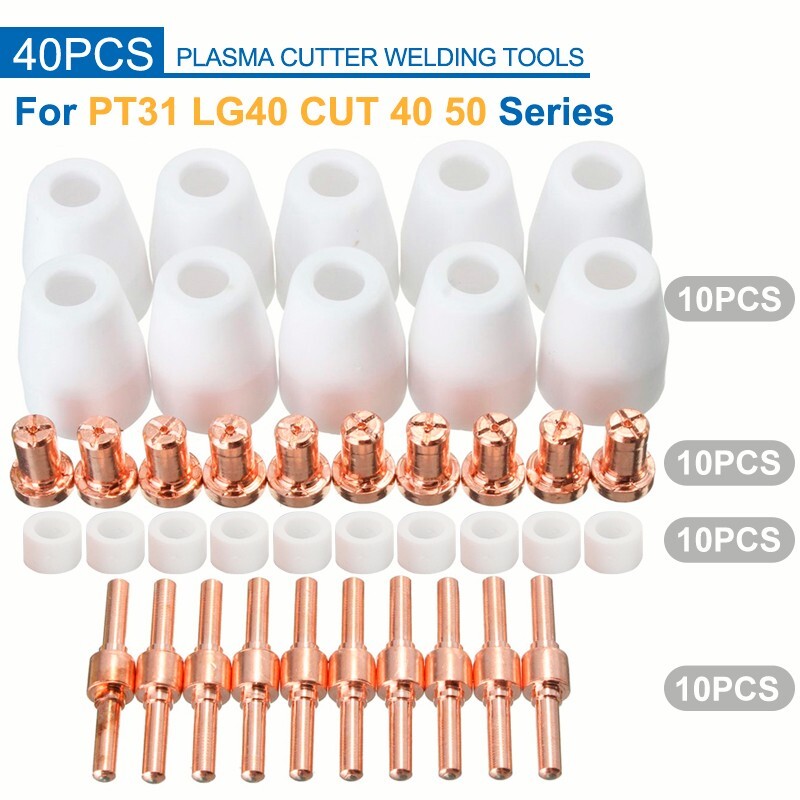 Cutter Consumables Fits Cut40 Cut50 with Cutter Torch Pt31 Lg40 fo