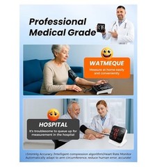 WAMELPRI Serie U80 Arm-Type Digital Blood Pressure Monitor LED Display Adult Cu…