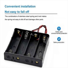 Black Plastic DIY Battery Storage Case Clip Holder Container Box Wire Lead Pin