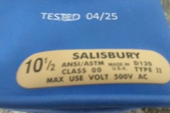 Salisbury E0011BL/10H Size 10-1/2 Class 00 Electrical Insulating Gloves (BW)
