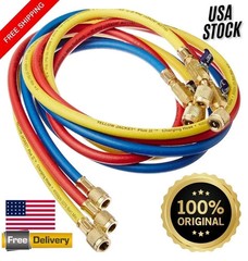 Yellow Jacket 29986 Plus II 1/4″ Hose with Compact Ball Valve, 72″