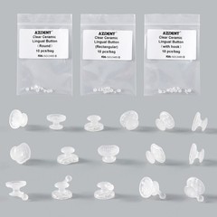 25 Type Dental Orthodontic Lingual Button Metal Bondable Round Rectangular Base