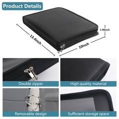 Coin Collection Album Book, 300 Pockets Storage 12×10 inches, Black